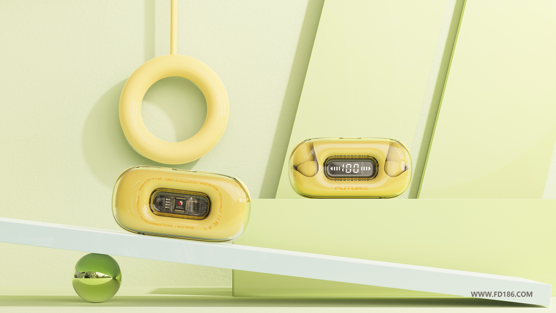 深圳工业设计公司未来设计案例-TWS蓝牙耳机